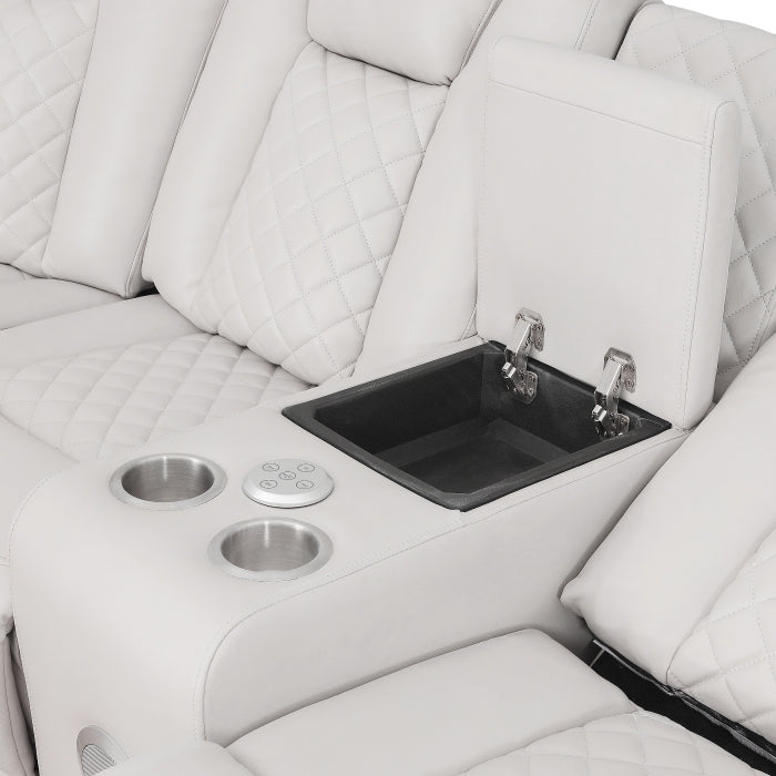 Ardent Power Recliner w Bluetooth Speakers & LED Lights - LDH Furniture