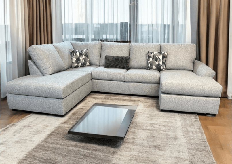 Broyhill Gray Sectional w Pillows On Sale! - LDH Furniture
