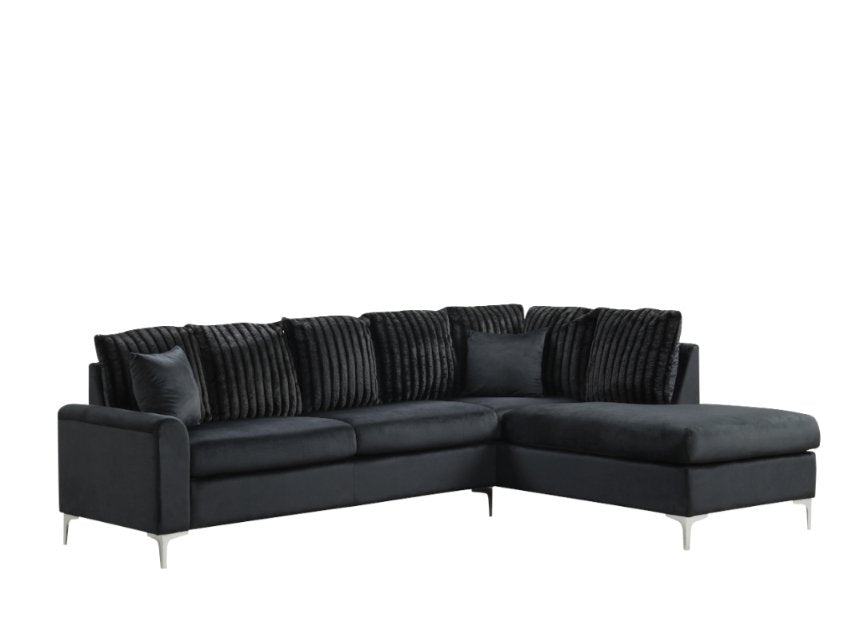 Chriz Modren Black Sectional - LDH Furniture