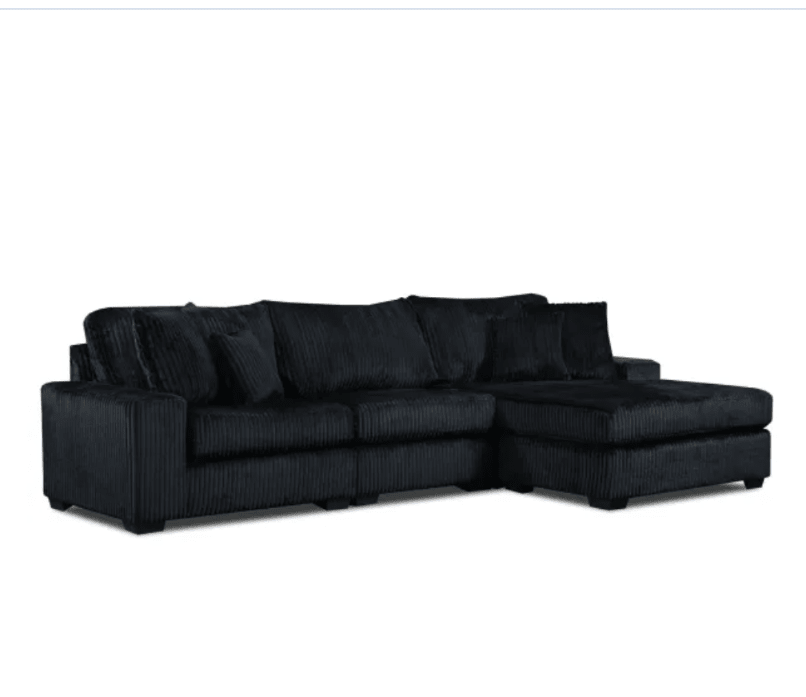 Comfy 3PC Plush Reversible Sectional - LDH Furniture