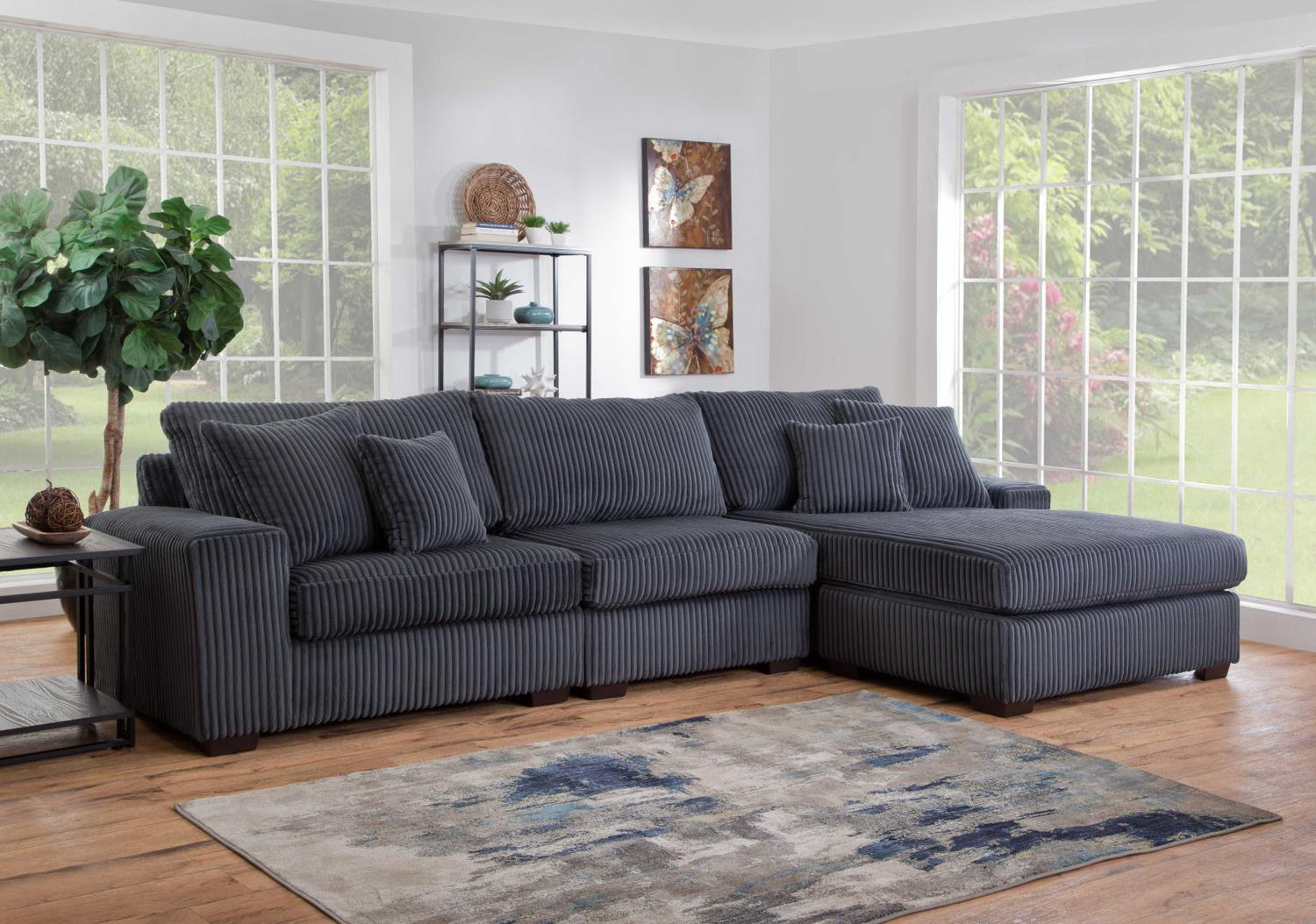 Comfy 3PC Plush Sectional - LDH Furniture
