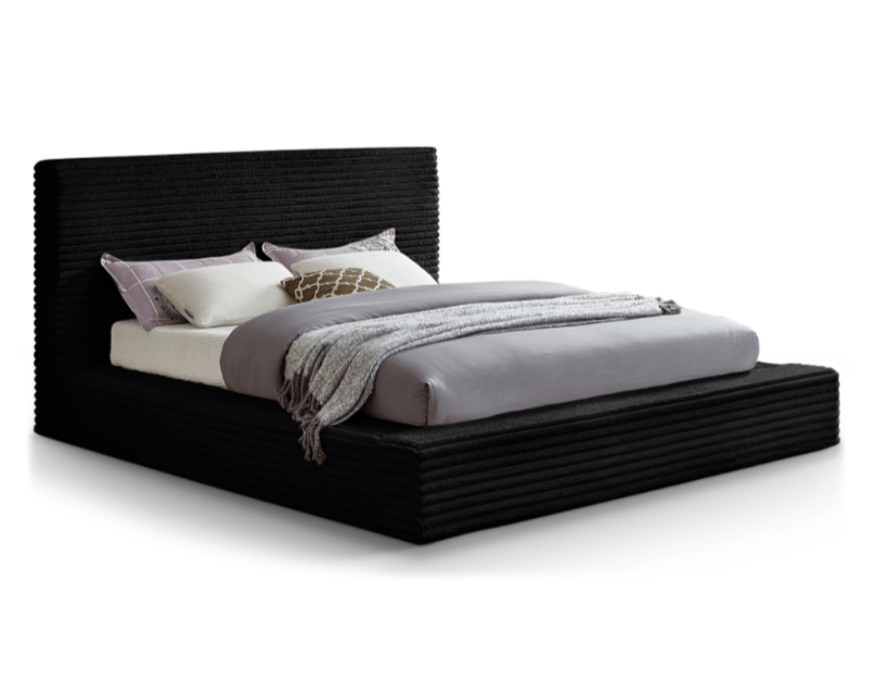 Dexter Furry Corduroy Platform Bed - LDH Furniture