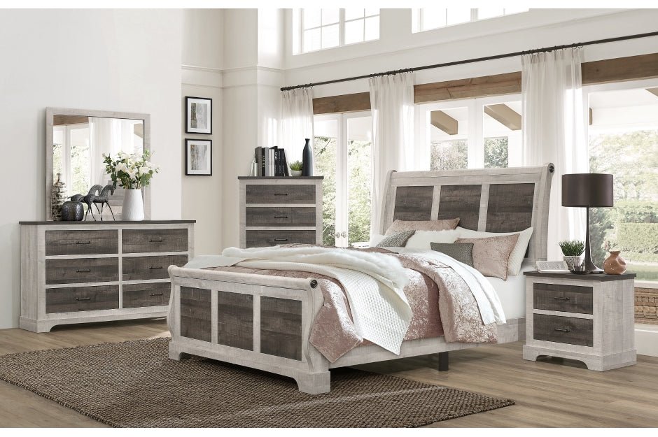 Keene Collection 4PC Bedroom Set on Sale! (Q/K Bed+DR+ MR+NS) - LDH Furniture