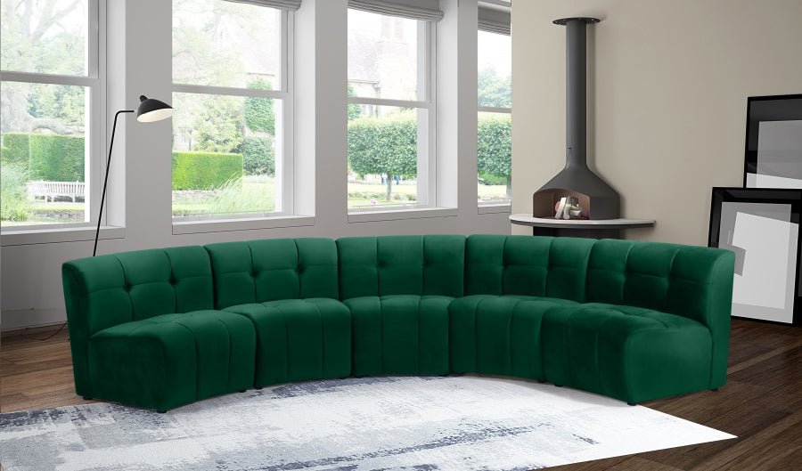 Limitless 141.5" Velvet Upholstered 5pc. Modular Sectional - LDH Furniture