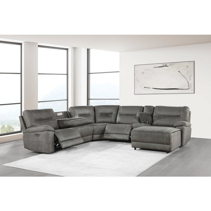 Rhett 6PC Power Recliner w Right Chaise - LDH Furniture