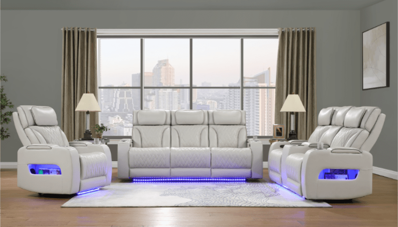 Ritzy Collection Power Recliner 3PC Sofa Set - Sofa - Loveseat - Recliner - LDH Furniture