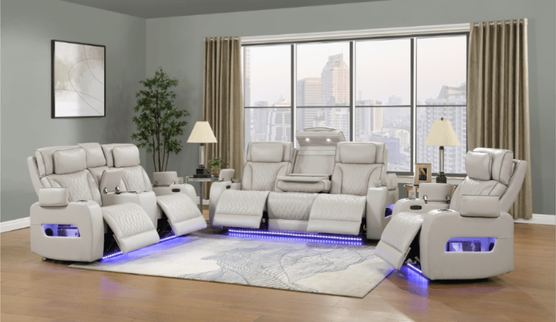 Ritzy Collection Power Recliner 3PC Sofa Set - Sofa - Loveseat - Recliner - LDH Furniture