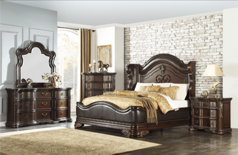 Royal Highlands Collection 4PC Bedroom Set on Sale! (Q/K Bed+DR+ MR+NS) - LDH Furniture