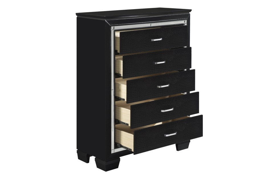 Allura Collection 5 Draw Tall Chest - LDH Furniture