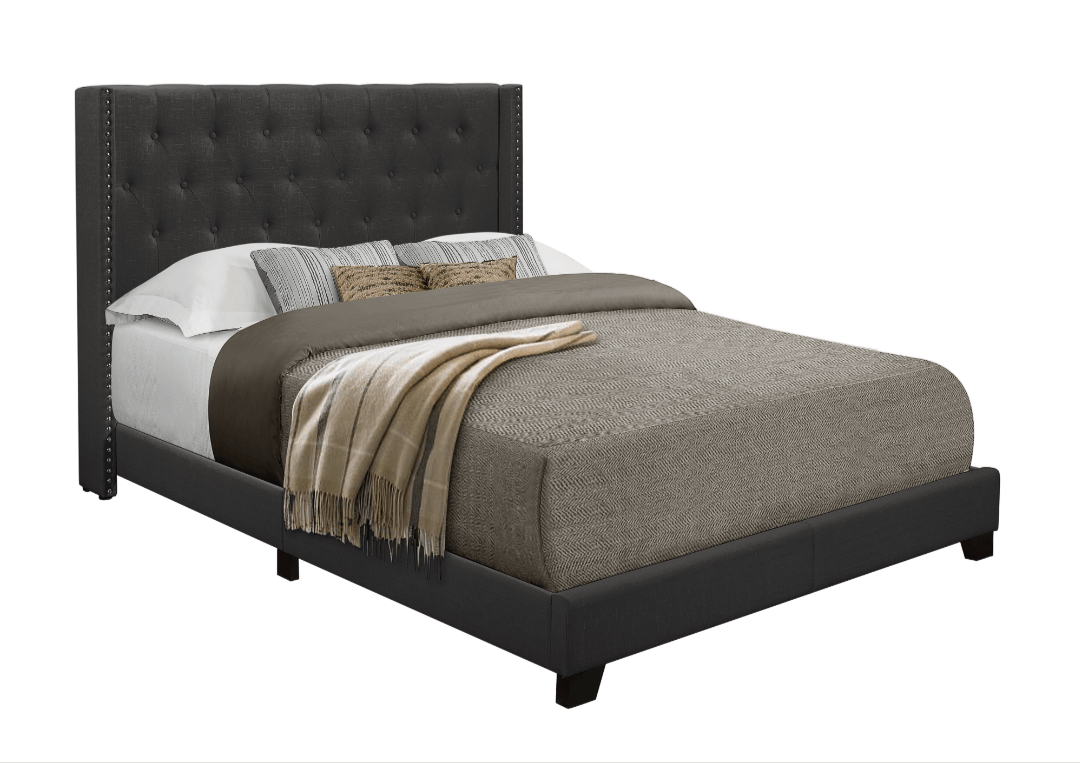 Gabby Fabric Bed w Tufted Headboard - LDH Furniture