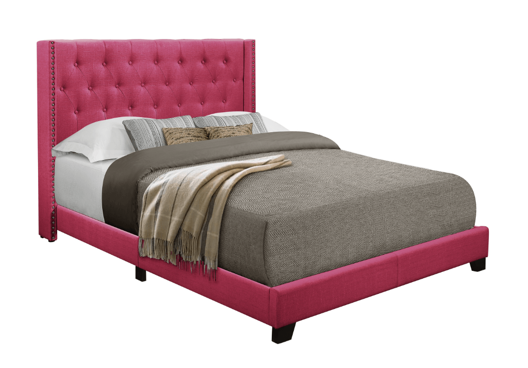 Gabby Fabric Bed w Tufted Headboard - LDH Furniture