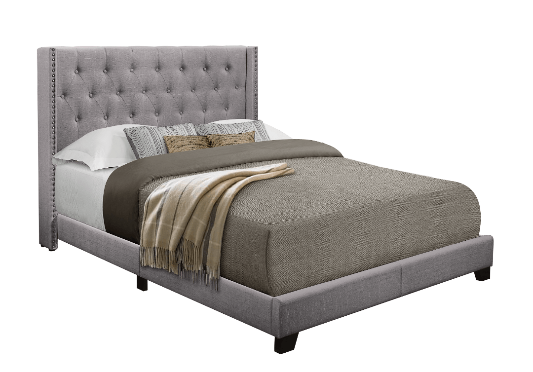 Gabby Fabric Bed w Tufted Headboard - LDH Furniture