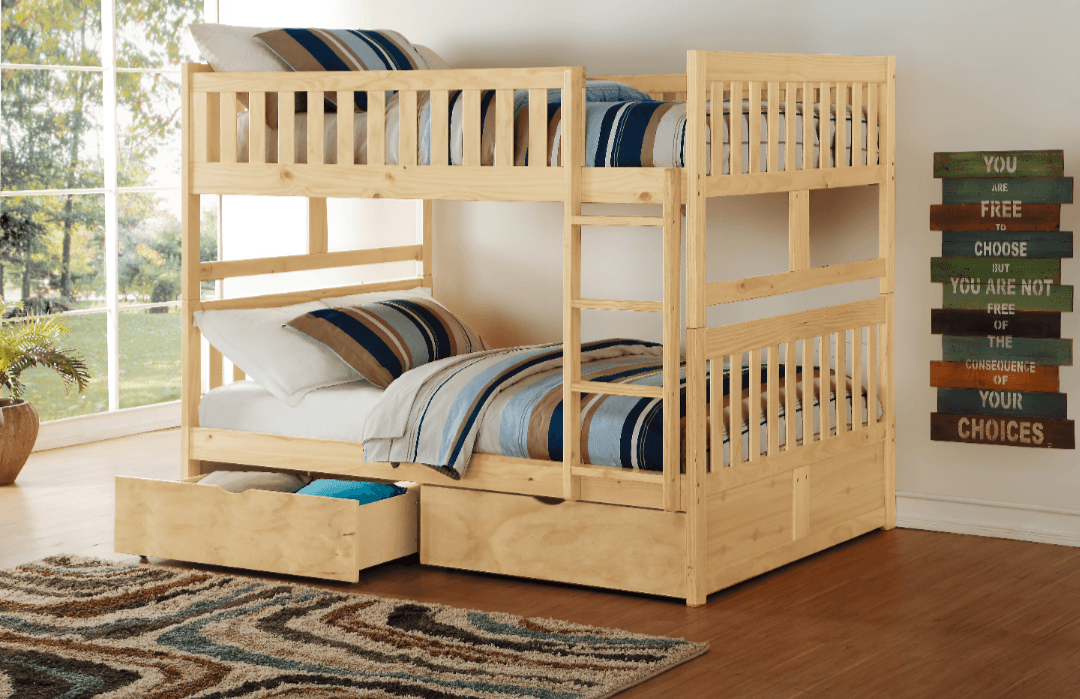 Galen Full/Full Bunk Bed w Storage - LDH Furniture