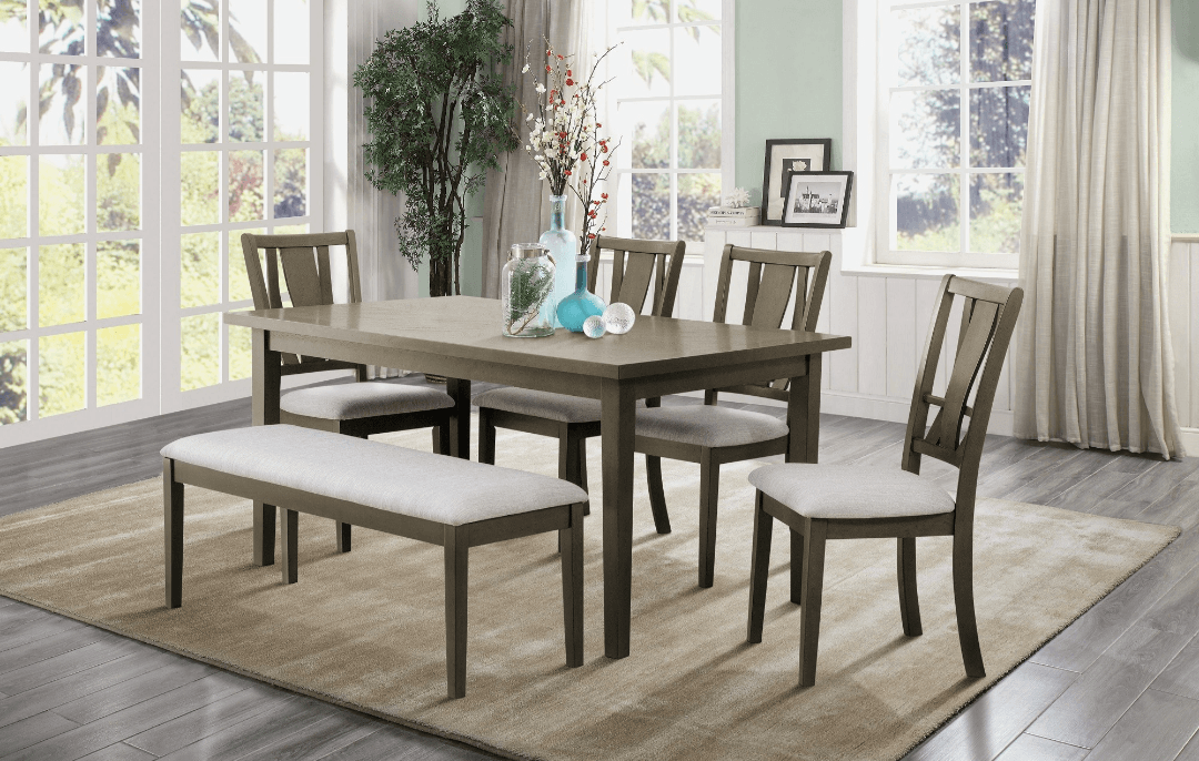 Jayson Gray 6PC Dining Set - LDH Furniture