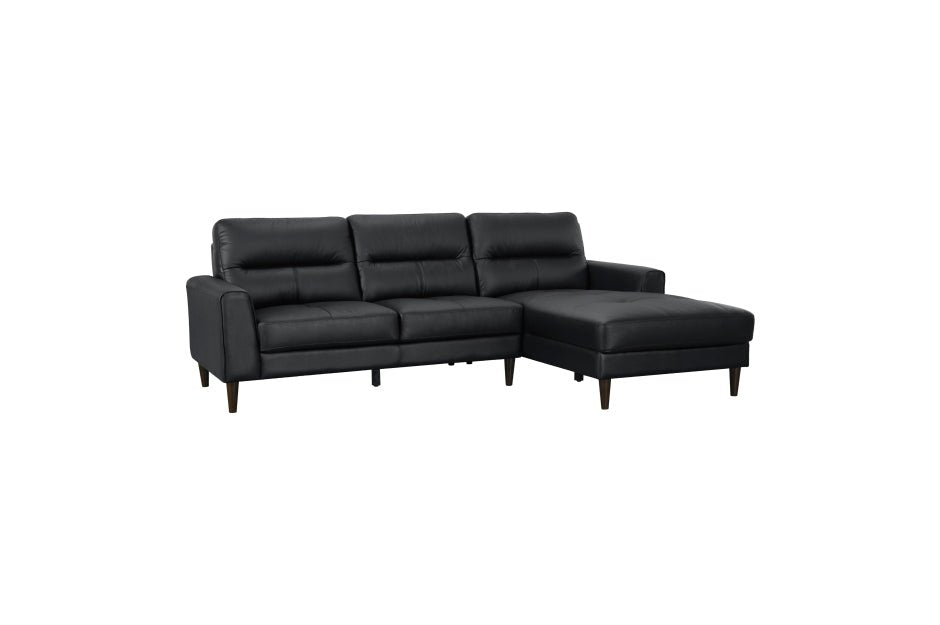 Lewes Collection - 2PC Leather Sectional w Right Chaise - LDH Furniture