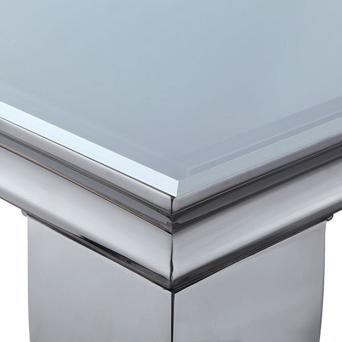 Nuveville Chrome & Glass Dining Set - LDH Furniture