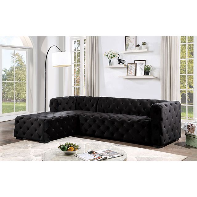 Zenaide Modern Tufted Velvet Sectional - LDH Furniture
