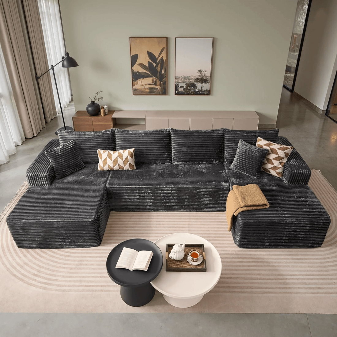 The U Shape Cloud Modular Sectional: Big Comfort, Delivered in a Box by FedEx - LDH Furniture