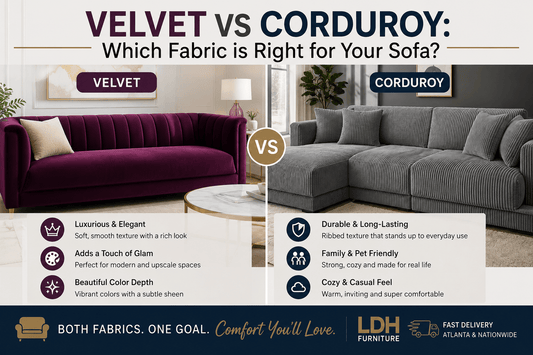 Velvet vs Corduroy: Which Fabric is Right for Your Sofa? - LDH Furniture