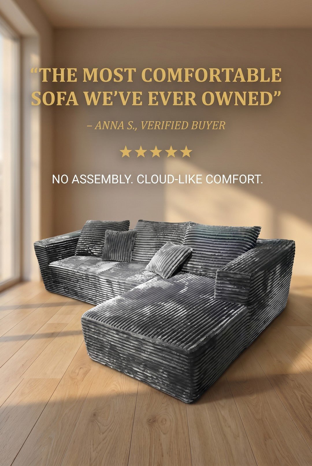 Why the Gray L-Shaped Sofa in a Box Is Perfect for Modern Living - LDH Furniture