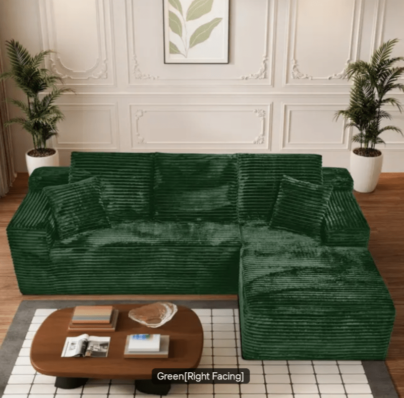 107" Oversized L-Shape Modular Cloud Sofa in a Box 🛋️📦 | No Assembly 🚚 Ships in 3–7 Days 🔥 Limited Stock - LDH Furniture