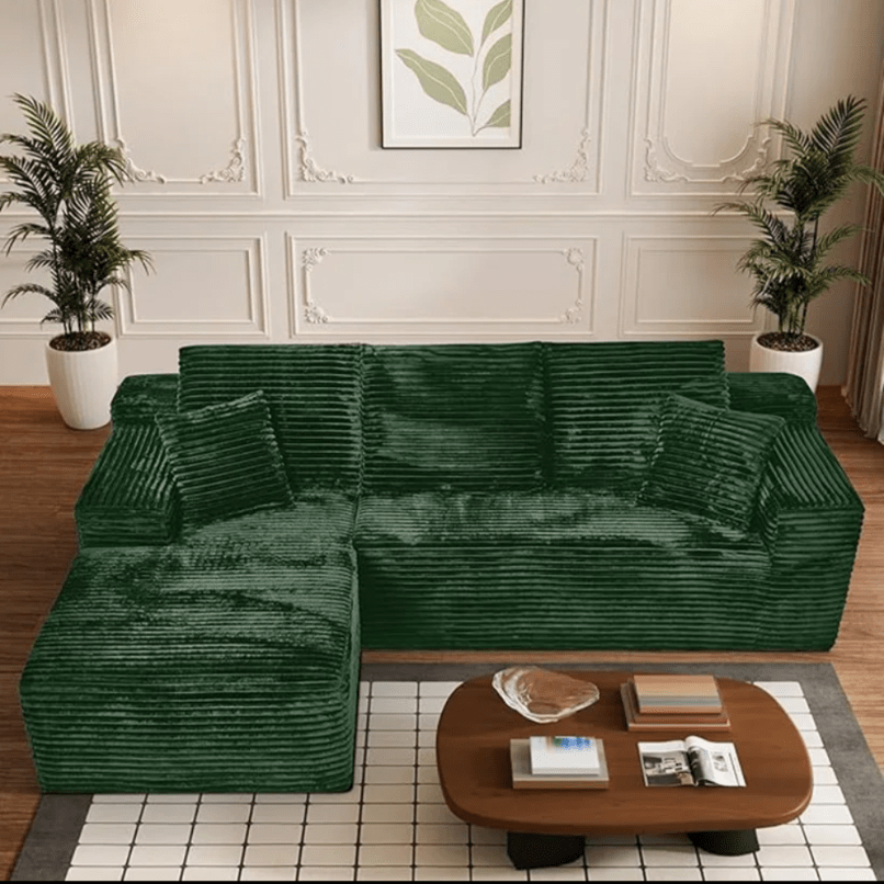 107" Oversized L-Shape Modular Cloud Sofa in a Box 🛋️📦 | No Assembly 🚚 Ships in 3–7 Days 🔥 Limited Stock - LDH Furniture