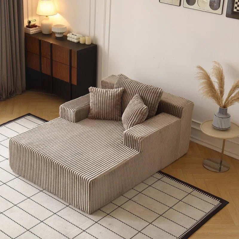 67" Oversized Plush Corduroy Chaise Lounge Sofa Bed 🛋️☁️ | USA In Stock - LDH Furniture