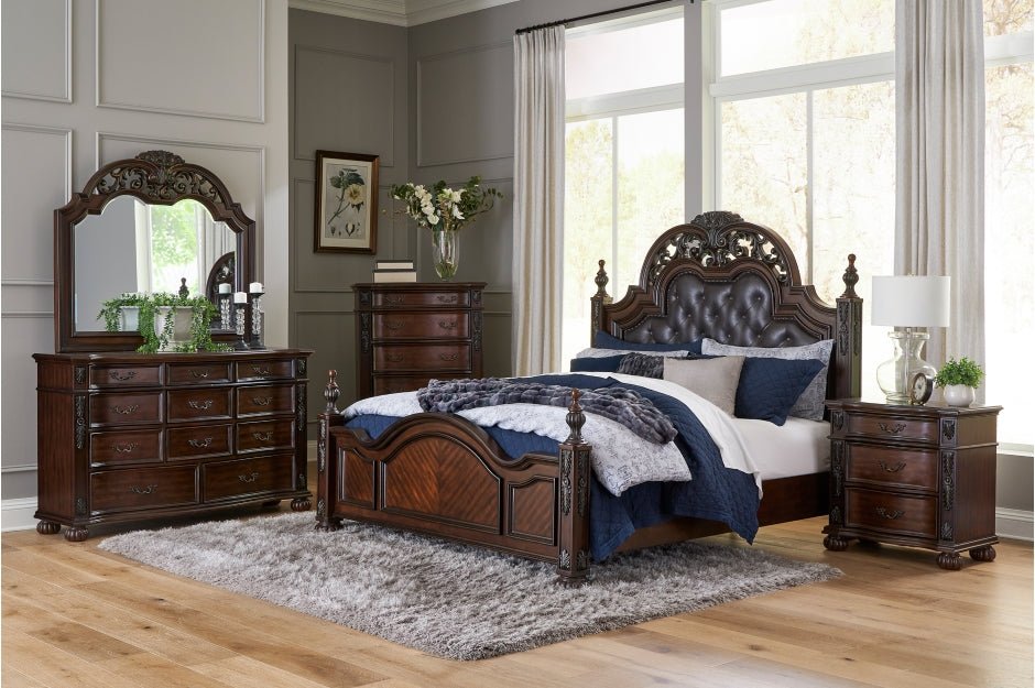 Adelina Collection 4PC Bedroom Set on Sale! (Q/K Bed+DR+ MR+NS) - LDH Furniture