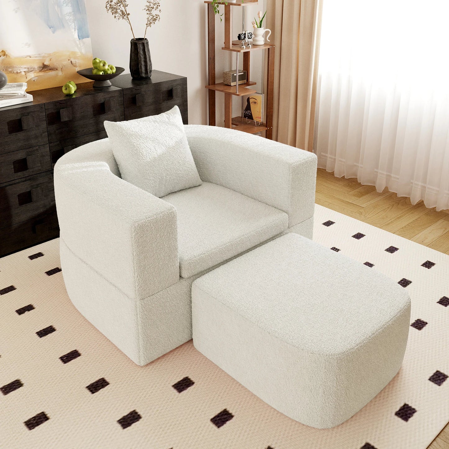 Boneless Single Sofa Bed – Oval Lazy Couch | Sofa in a Box 🇺🇸 - LDH Furniture