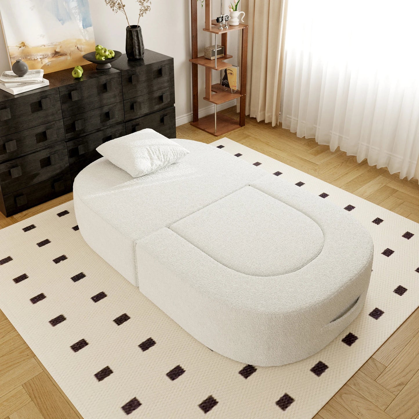 Boneless Single Sofa Bed – Oval Lazy Couch | Sofa in a Box 🇺🇸 - LDH Furniture