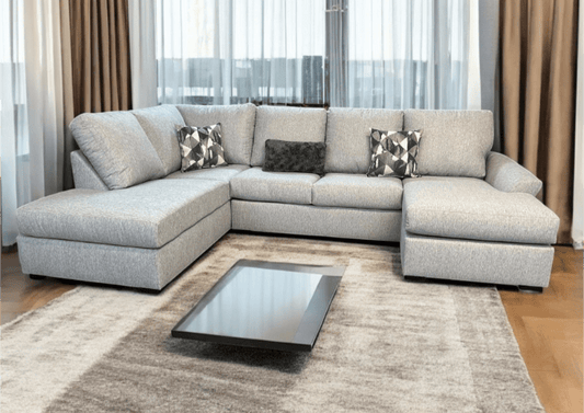 Broyhill Gray Sectional w Pillows On Sale! - LDH Furniture