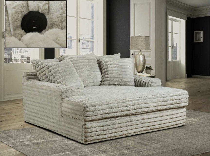 Comfy Lounger w Phone Charger & Cup Holders - LDH Furniture