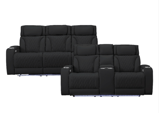 Ritzy Collection Power Recliner 2PC Sofa Set - Sofa & Loveseat - LDH Furniture