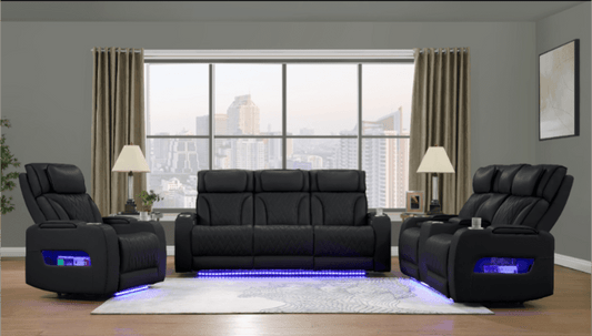 Ritzy Collection Power Recliner 3PC Sofa Set - Sofa - Loveseat - Recliner - LDH Furniture