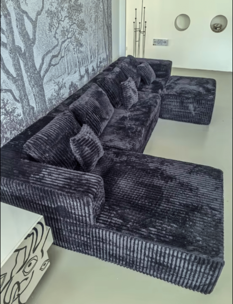 U Shape Corduroy Modular Cloud Sectional Sofa 🛋️📦 | No Assembly - LDH Furniture