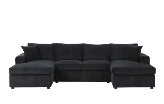 Zack Double Chaise Sectional w Pillows - LDH Furniture
