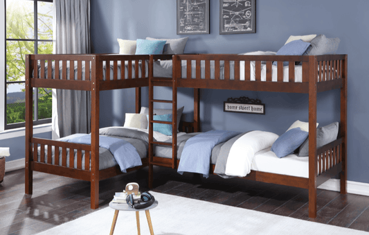 Corner Twin Size Bunk Bed - LDH Furniture