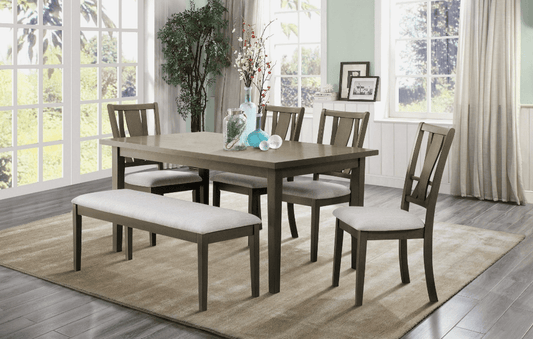 Jayson Gray 6PC Dining Set - LDH Furniture